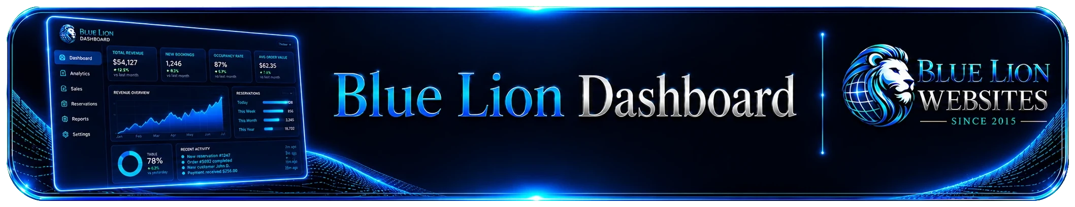 Blue Lion Dashboard section header